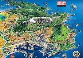 The map shows a city map of cape town with expressways, main roads and streets, and the location of cape town international airport (iata code: Interactive Cape Town Map S Street Map Of The City Of Cape Town