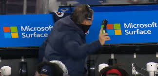 Angry Bill Belichick Throwing Sideline Phone In Frustration During Bills Patriots Game Turns Into An Instant Meme Brobible