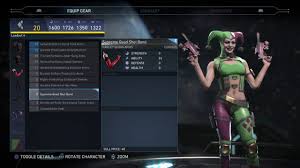 But since gear is also tied into character leveling, it's more likely you'll be unlocking bits in arcade mode (presuming injustice 2 has one, of course), . Injustice 2 Lvl 20 Harley Quinn Unlocked Gear Traits Youtube