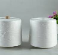 100% Virgin Raw White Polyester Spun Yarn , Polyester Spun ...