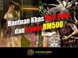 Saya ingin membuat pengumuman istimewa semua kakitangan awam di perak bahawa untuk menyambut pemberian bonus rm1000 untuk hari raya itu juga turut diberikan kepada pekerja kontrak dalam perkhidmatan. Bantuan Khas Hari Raya Dan Gawai Rm500