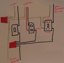 Draw the earth or grounding wire straight. Taking Power From Double Light Switch To Gfci Outlet Home Improvement Stack Exchange