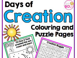 Days Of Creation Colouring And Puzzle Pages