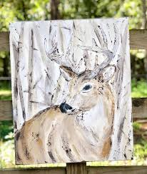 Image May Contain 1 Person Outdoor Hunting Painting Painting Deer Painting