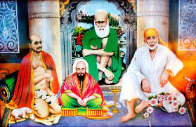 श्री संत गजानन महाराज गण गण गणात बोते शेगांवीचा राणा योगी गजानन gajananmaharaj.org. Syncretic Posters At The Sailani Baba Shrine In Maharashtra Exploring Portability Of Religious Iconography Through Networks Of Circulation An Imaginary Gathering Of Four Saints Sailani Baba Seen With Gajanan Maharaj Of Shegaon Seen In Red Robe On The Left