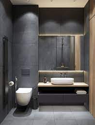 Think simple geometric shapes and patterns, clean lines, minimal colors, and natural materials. 36 Nice Small Bathroom Design Ideas That You Should Copy Washroom Design Minimalist Bathroom Design Restroom Design