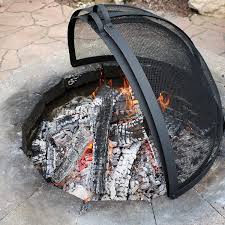 Eliminate the time and effort of removing wet ashes or wood. Buy Sunnydaze Fire Pit Spark Screen Cover Outdoor Heavy Duty Round Steel Firepit Lid Easy Access Fire Pit Topper With Protective Metal Mesh Screen 22 Inch Online In Indonesia B085zc6yyf
