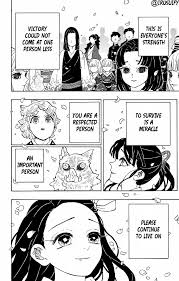 If you like the manga, please click the bookmark button (heart icon) at the bottom. Translation Demon Slayer Kimetsu No Yaiba Volume 23 Extra Pages Translation This Is A Combination Of All The Translations I Could Come Across In Order To Form A Near Perfect One This