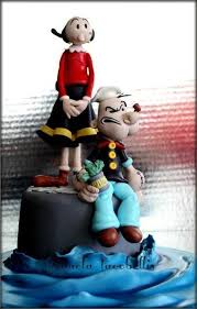 Popeye Olive Cake Popeye And Olive Cartoon Cake Movie Cakes
