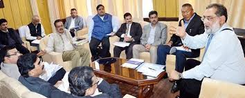 Finance Minister Dr Haseeb A Drabu Chairing A Meeting At Jammu Finance Latest Images Jammu