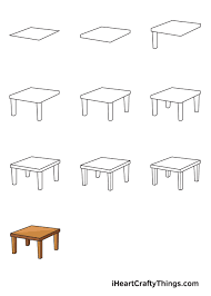 How to make a kid's table with pictures? Table Drawing How To Draw A Table Step By Step