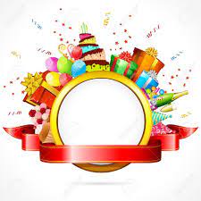 illustration de la carte celebration avec des boites de gateau ballons et cadeaux banque d imag birthday photo frame happy birthday png birthday card template