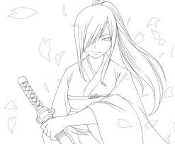 Erza mal vorlage / fairy tail coloring pages coloring4free. Erza Lineart By Akemiii Chibi Coloring Pages Anime Lineart Fairy Tail Anime