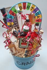 Gift Baskets For Men S Birthday Canada I Made This Bouquet With Miniature Bottles Of Different Kinds Of Alcohol And Some Candy For My Hubby S Birth Mens Birthday Gifts Alcohol Gifts Homemade Gifts