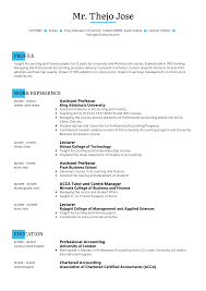 We provide you with cv templates in english that apply in these countries. Assistant Professor Resume Sample Kickresume