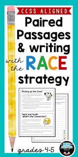 Paired Passages And Writing With The Race Strategy Grades 4 5 In 2020 Paired Passages Races Writing Strategy Passage Writing