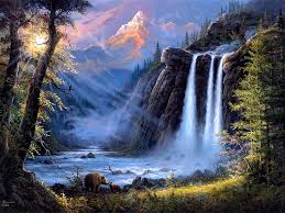Cara menggambar pemandangan air terjun yang mudah waterfall scenery drawing youtube. Wallpaper Lukisan Air Terjun Hd Unduh Gratis Wallpaperbetter