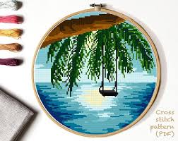 Maybe you would like to learn more about one of these? Modern Nature Cross Stitch Pattern Landscape Sea Beach Etsy Cross Stitch Landscape Cross Stitch Patterns Modern Cross Stitch Patterns