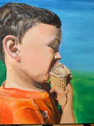 Acrylic and Cartoon Drawing for Niece and Nephew