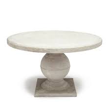 The round table surface has a futuristic form, and along with anodised aluminium, together they at heights of 45 and 55 cm the round table is the perfect height to be placed beside a chair or sofa. Made Goods Cyril Round Dining Table Light Gray Concrete Clayton Gray Home