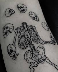 Skeleton Juggling With Skulls Tattoo Tattoos Mini Tattoos Body Art Tattoos