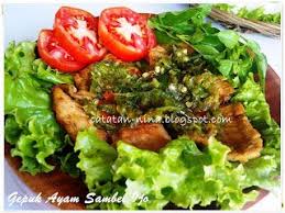 Gepuk Ayam Sambel Ijo Catatan Nina Masakan Ayam