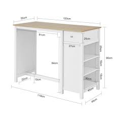 Mange debout cuisine avec rangement. Sobuy Sobuy Fwt64 Wn Table Haute De Bar Table De Cuisine Mange Debout Tabourets De Bar Non Inclus Bars Rue Du Commerce