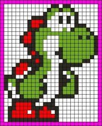 Pixel Art Yoshi Perlerbeads Hamabeads Beads Pixelart Guerreirageek Nerd Geek Gamer Diy Croche Pixel Padroes De Micangas Padrao De Pixel