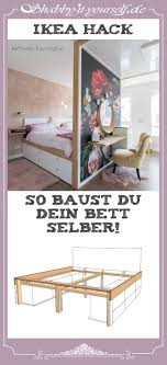 Hier Zeige Ich Euch Wie Ihr Auf Basis Von Ikea Moben Ein Bett Selber Bauen Konnt Es Ist Also Wieder Ein Ik Bett Selber Bauen Diy Bett Bett Selber Bauen Ideen