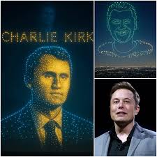 Tribute to charlie kirk with drone spectacle