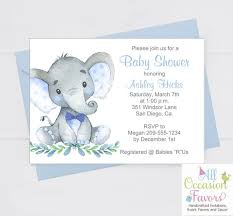 Make customized baby shower thank you cards. Elephant Baby Shower Invitation Boy Blue Elephant Invitation Baby Boy Theme Thank You Card Printed Envelopes Included By 4 All Occasion Favors Catch My Party