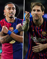 🚨 𝐎𝐅𝐅𝐈𝐂𝐈𝐀𝐋: Raphinha equals Messi's 𝐫𝐞𝐜𝐨𝐫𝐝 season with 19 G/A in Champions League, reached by Leo in 2011/12… same as Raphinha now 🔵🔴 14 goals, 5 assists in 11 games for Messi