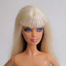 Vintage gorgeous legendary lemon blonde long hair ponytail barbie doll, in her famous strapless black & white swimsuit. Black Doll Blonde Hair Cheap Online