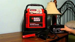 Fully automatic electronicsmart battery charger40/20/10/4 amp charge rateswith 1 10 amp engine start. Black Decker Battery Charger Youtube
