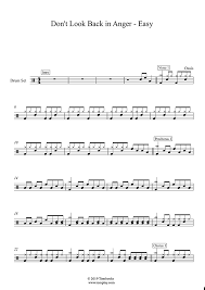 13,754,449 views, added to favorites 80,267 times. Schlagzeug Musiknoten Don T Look Back In Anger Leichte Stufe Oasis