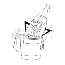 Cartoon Bottle Of Champagne Chillin In A Bucket Of Ice Black And White Vector Clipart Commercial Use Gif Jpg Png Eps Svg Ai Pdf Clipart 397479 Graphics Factory New users enjoy 60% off. cartoon bottle of champagne chillin in