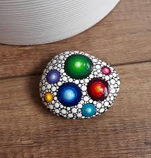 Mandala Stein Unikat Deko Wunderschon Und Handbemalt Garten Terrasse Dekoration Gartenfiguren Mandala Rock Art Rock Painting Art Rock Painting Supplies