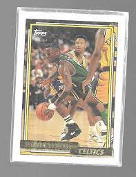 1992 93 Topps Gold Sherman Douglas 65 Boston Celtics Basketball Trading Card Bostonceltics Celtics Basketball Boston Celtics Basketball Larry Bird