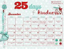25 Days Of Kindness Advent Calendar Reverse Advent Calendar Advent Conspiracy Advent Calendars For Kids