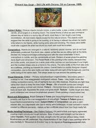 Still Life With Onions Facts Art Teaching Resources Art Analysis Art Lesson Plans
