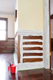 Use painter's tape to protect light switches or light fixtures 28.03.2020 · all wood wall paneling stained dark with matching wood desk. Painting Dark Trim Paneling In The Kitchen Young House Love