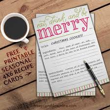 Eat Drink And Be Merry Holiday Recipe Card Template Free Printables Online Recipe Cards Template Holiday Recipe Card Template Christmas Recipe Cards