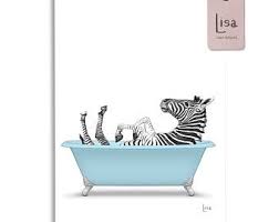 28 inspiring black backsplash ideas photo. Zebra Bathroom Decor Etsy