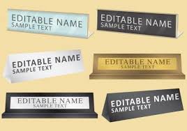 Personal Name Plates Free Vector Free Pik Psd Name Plate Vector Free Names