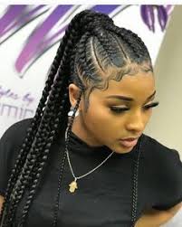 Start with three sections, dutch braid the sides and french braid the front of your hair separately. 80 Cornrows Ponytail Ideas Braided Hairstyles Natural Hair Styles Braid Styles