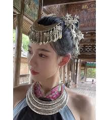 哈尼族苗疆少女子发簪苗族头饰异域民族风下蛊配饰汉元素苗银_虎窝淘