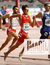 Adrian Ben (C) of Spain in action during the men s 800m semi finals during  the