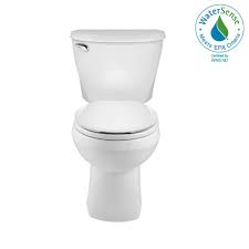 American Standard Reliant 2 Piece 1 28 Gpf Single Flush Round Toilet With Slow Close Seat In White 3332128s 020 The Home Depot Toilet Handle Modern Toilet Toilet