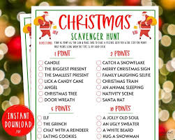 Christmas Scavenger Hunt Game Christmas Printable Games Fun Christmas Day Game Holiday Games Christmas Party Games Kids Adults In 2020 Christmas Scavenger Hunt Scavenger Hunt Games Christmas Light Scavenger Hunt