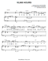 Bts's jungkook has released a new cover! 10 000 Hours Sheet Music Dan Shay And Justin Bieber Sheetmusic Free Com